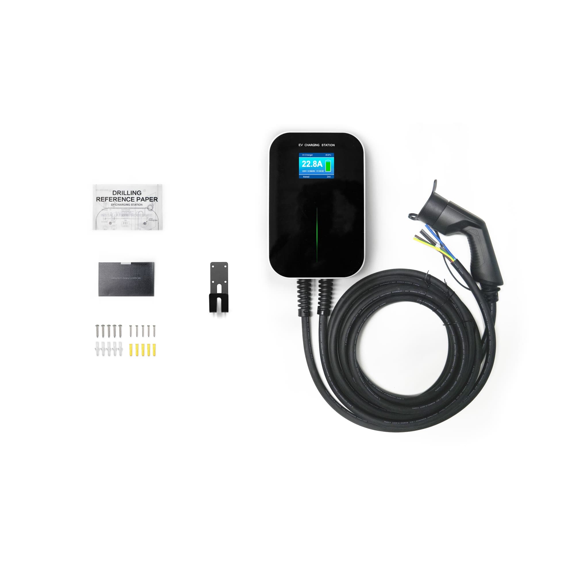Residential Single-Phase 7.2kW Wallbox with integrated cable, photo 4 of 6